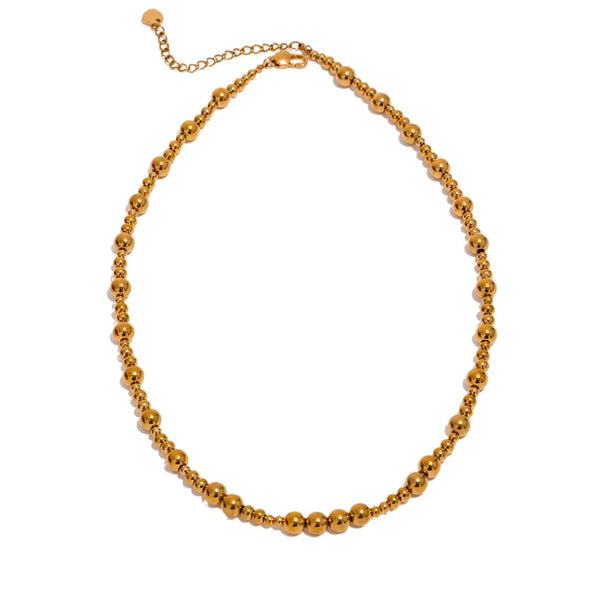 Bellartini Gold Beads Chain Necklace WP Venice