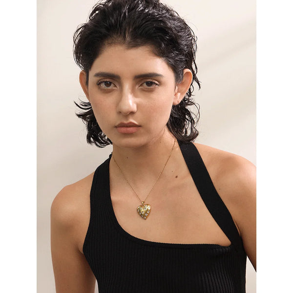 Bellartini Heart Love Gold Necklace Pendant WP