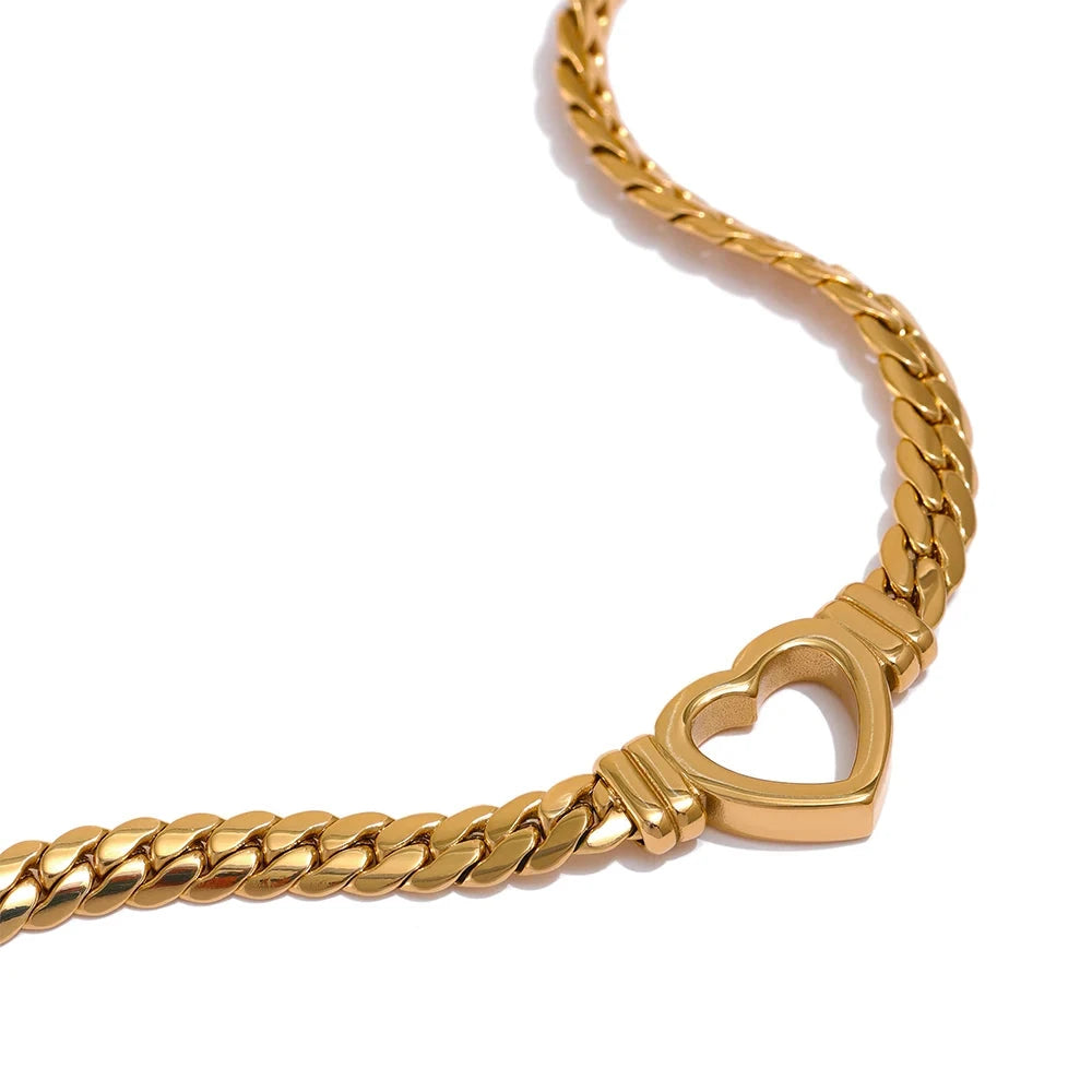 Bellartini Gold Heart Chain Necklace WP