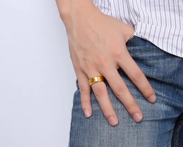 Bellartini Vicenza Gold Tungsten Ring for Men