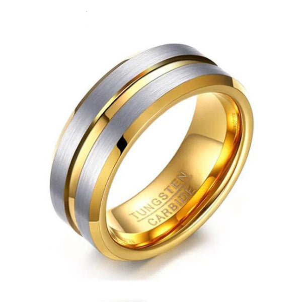 Bellartini Verona Gold and Silver Tungsten Ring for Men