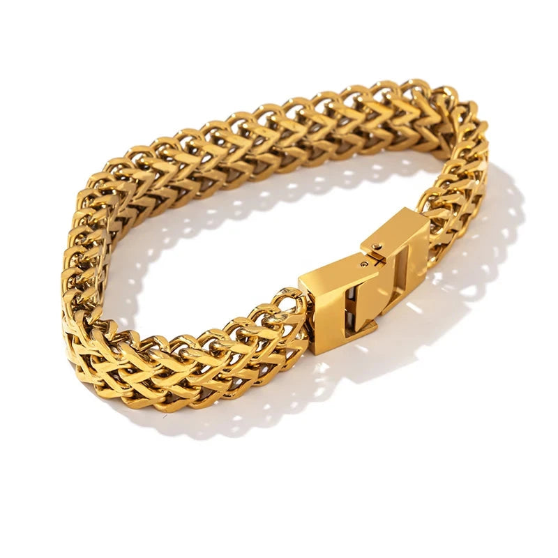 Bellartini 18k Gold Milano Link Chain Bracelet Men WP