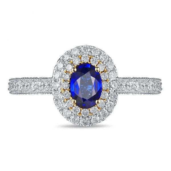 Bellartini Blue Ocean Sapphires & Diamonds Engagement Ring