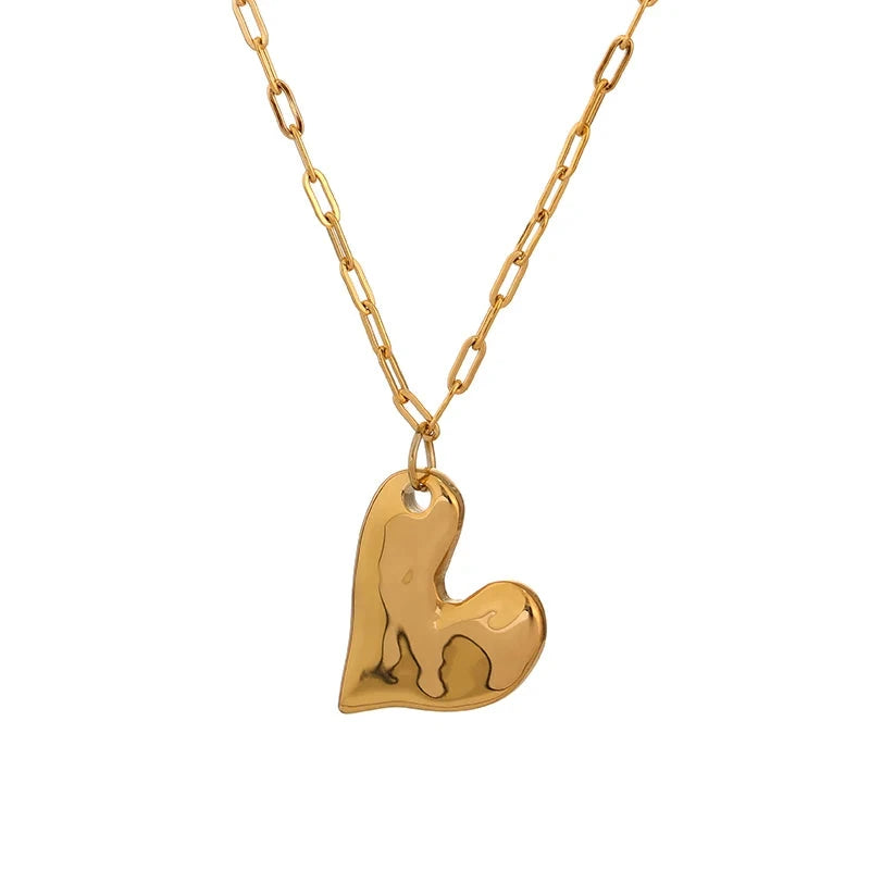 Bellartini Gold Golden Heart Pendant Necklace WP