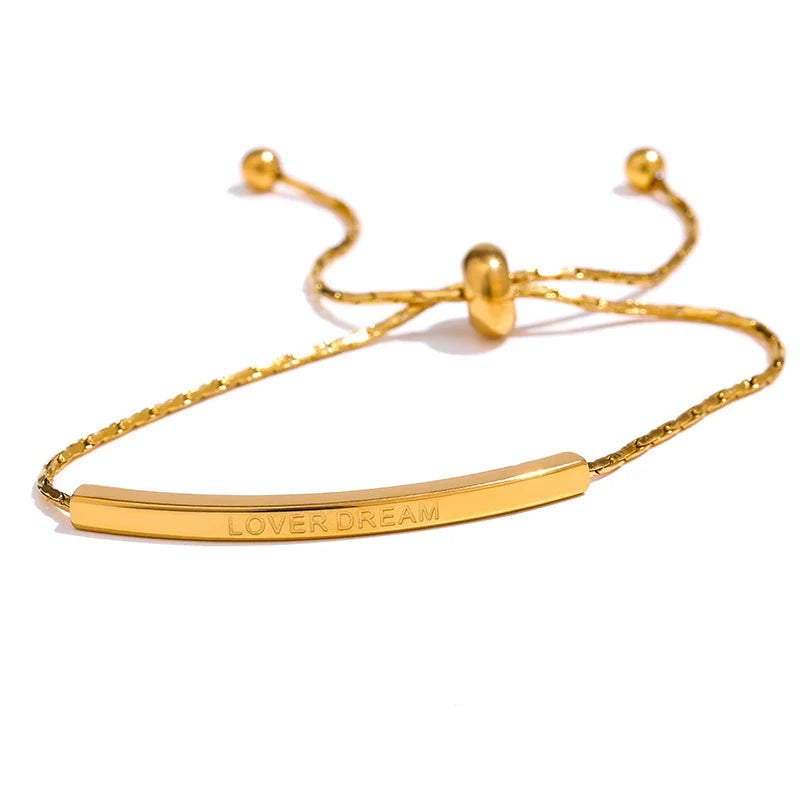 Bellartini Gold Geometric Chain Bangle Bracelet