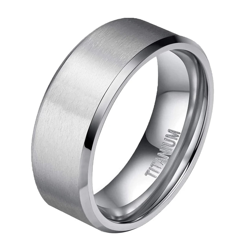 Bellartini Salerno Silver Titanium Ring for Men