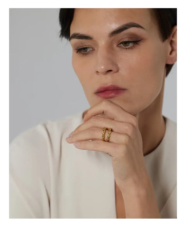 Bellartini 18k Gold Round Rings Venice