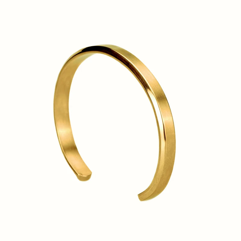 Bellartini Gold Cuff Bracelets Bangles Men Geometric Simple Designs