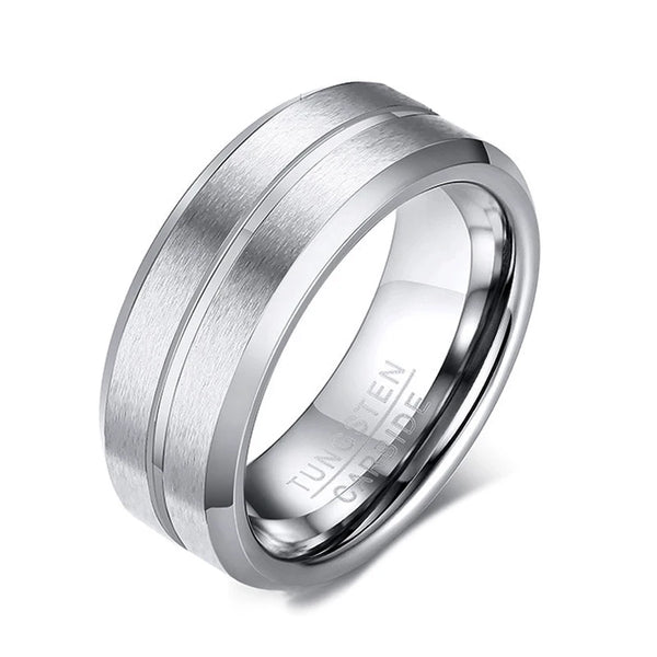 Bellartini Milan Silver Tungsten Ring for Men