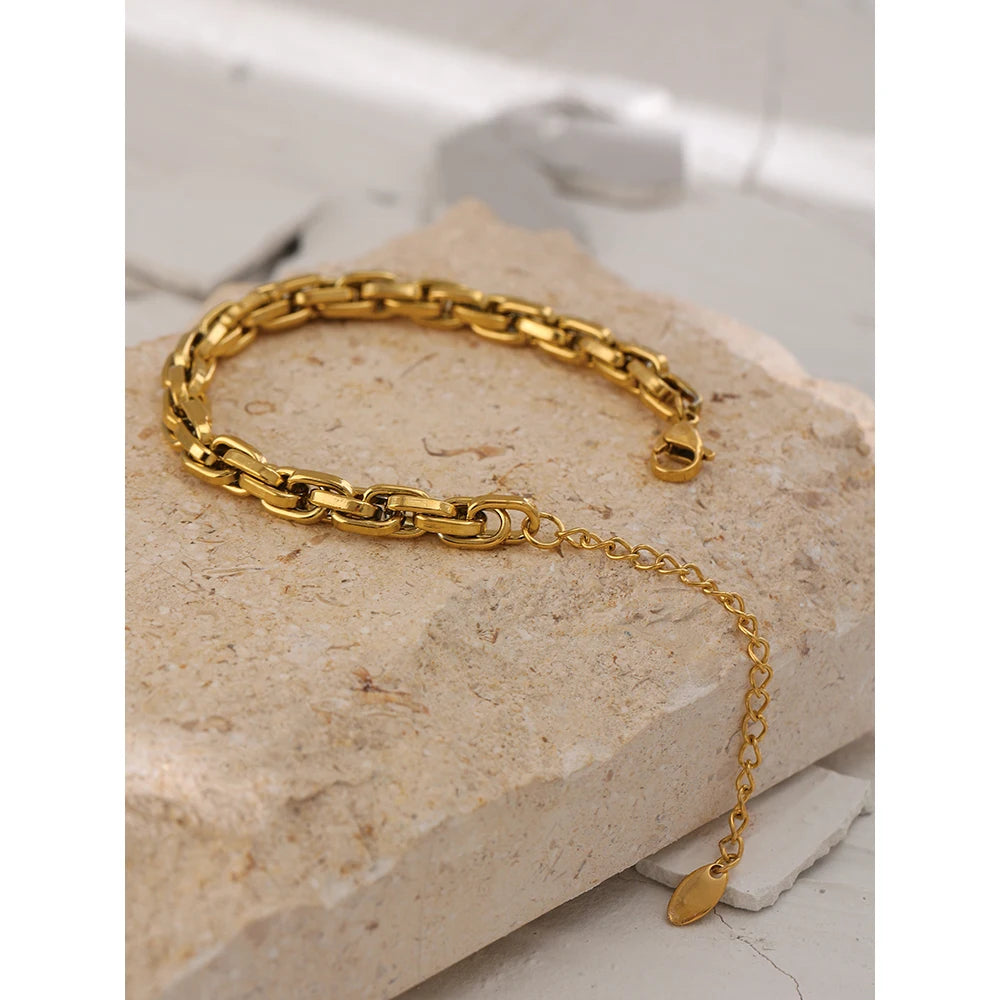 Bellartini 18K Gold PVD Plated Chain Bracelet