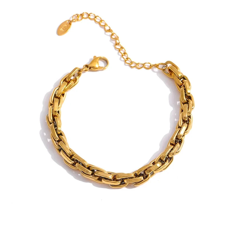 Bellartini 18K Gold PVD Plated Chain Bracelet