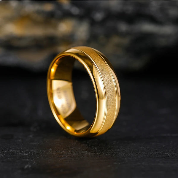 Bellartini Bologna Gold Tungsten Ring for Men