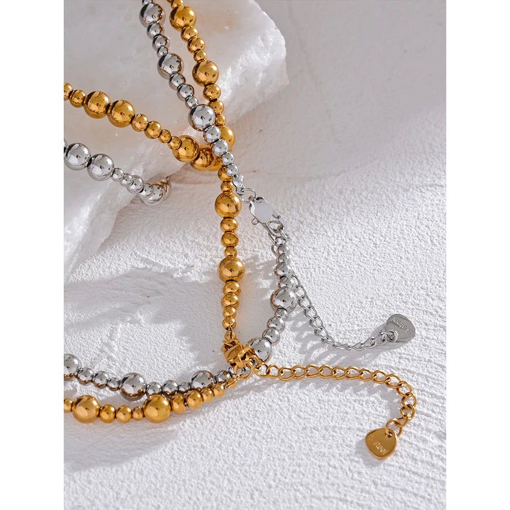 Bellartini Gold Beads Chain Necklace WP Venice