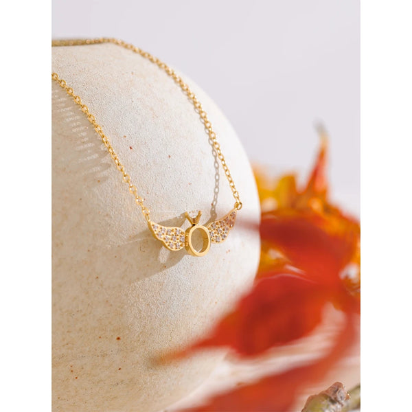 Bellartini Angel Cubic Zirconia Pendant Necklace