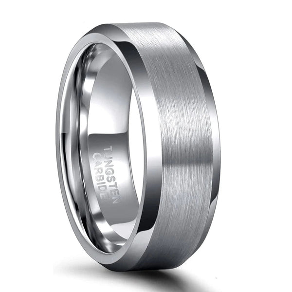 Bellartini Capri Silver Tungsten Ring for Men