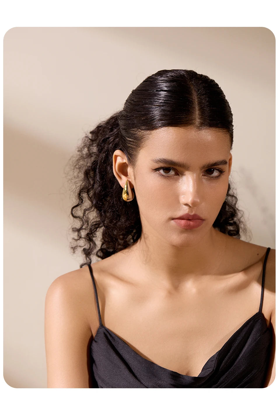 Bellartini Gold Fashion Hollow Stud Earrings WP Venice model D