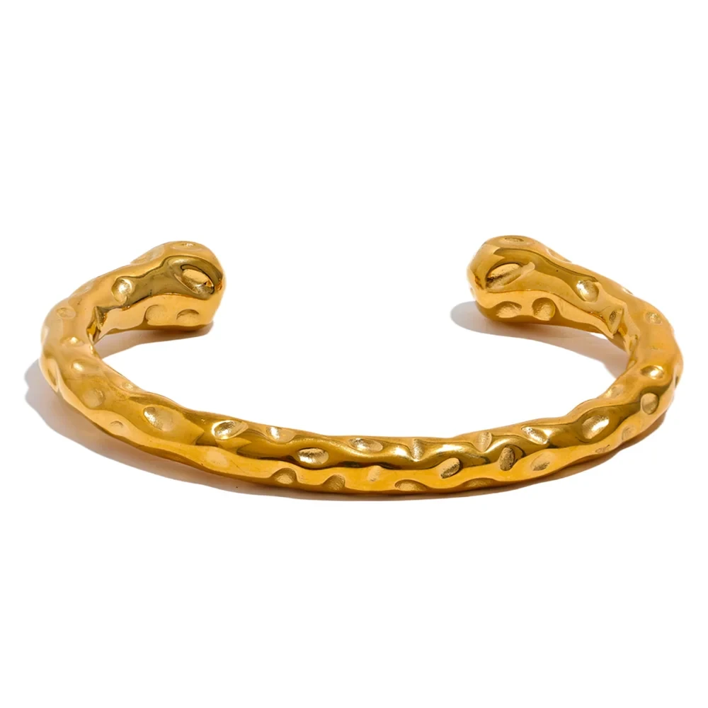 Bellartini Gold Geometric Open Cuff Bracelet WP Venice