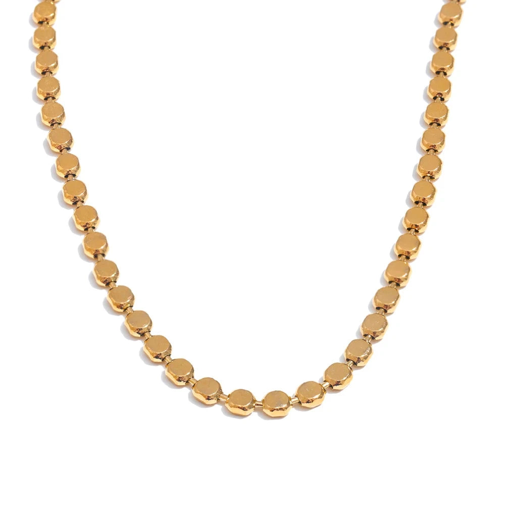 Bellartini 18k Gold Exquisite Square Chain Collar Necklace