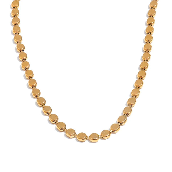 Bellartini 18k Gold Exquisite Square Chain Collar Necklace