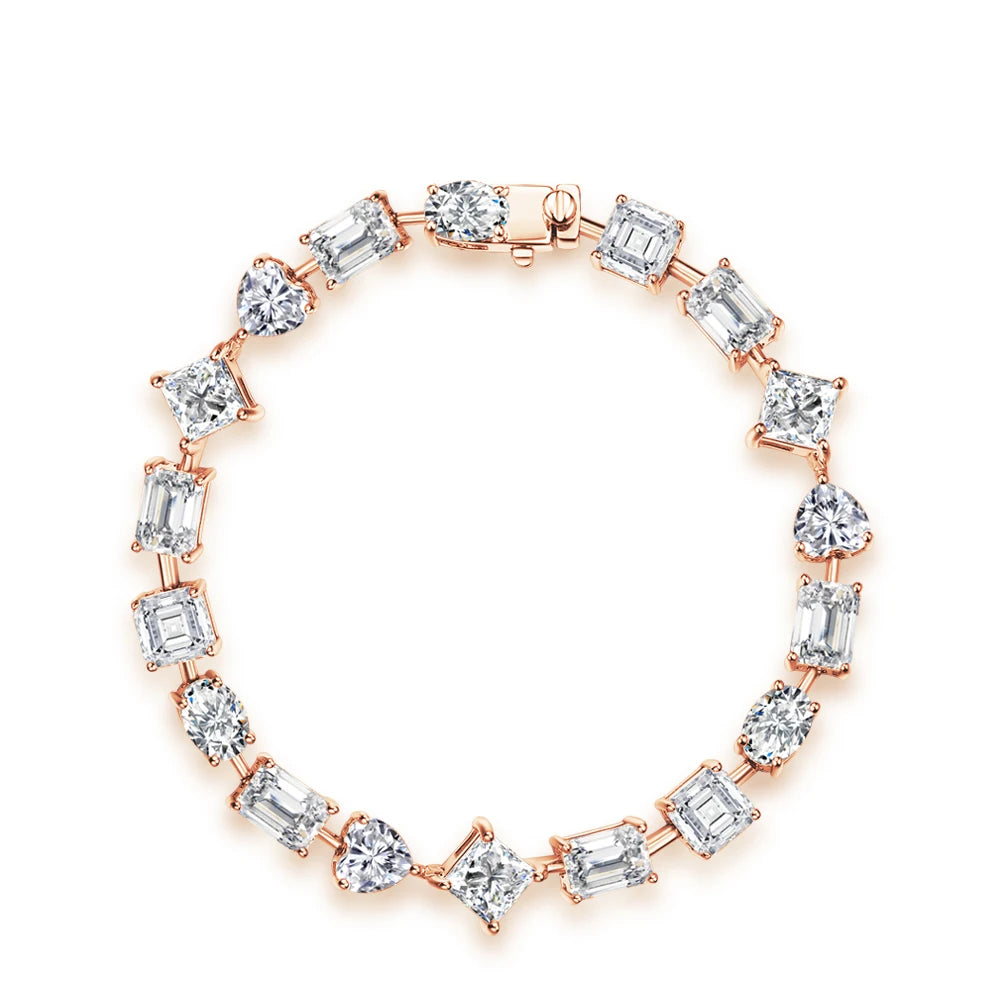 Bellartini 925 Sterling Silver All Moissanite Bracelet