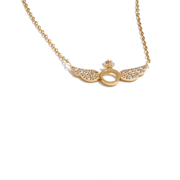 Bellartini Angel Cubic Zirconia Pendant Necklace
