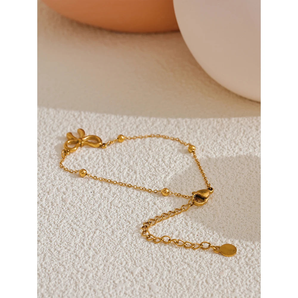 Bellartini Gold Bowknot Chain Bracelet WP