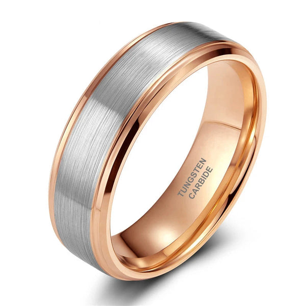 Bellartini Torino Rose Gold Tungsten Ring for Men