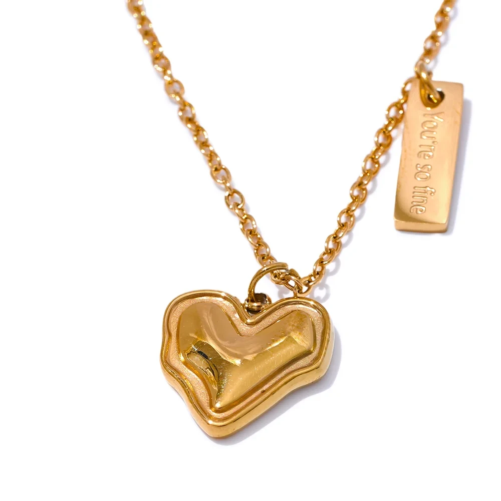 Bellartini 18k Gold Sweet Heart Necklace WP Venice