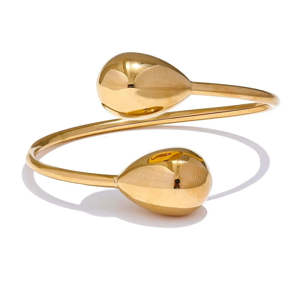 Bellartini Gold Distinctive Water Drop Cuff Bracelet WP