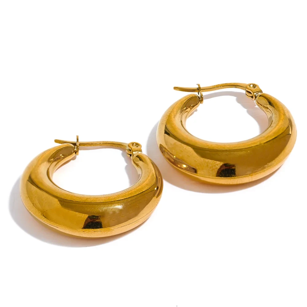 Bellartini 18K Gold Geometric Hoop Earrings Venice