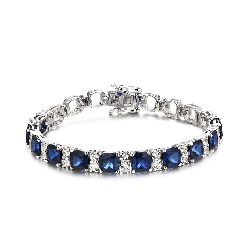 Bellartini 925 Silver Original Blue Spinel Bracelet WP Venice