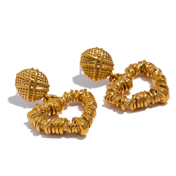 Bellartini Florence Gold Earrings Vintage Romantic Charm WP