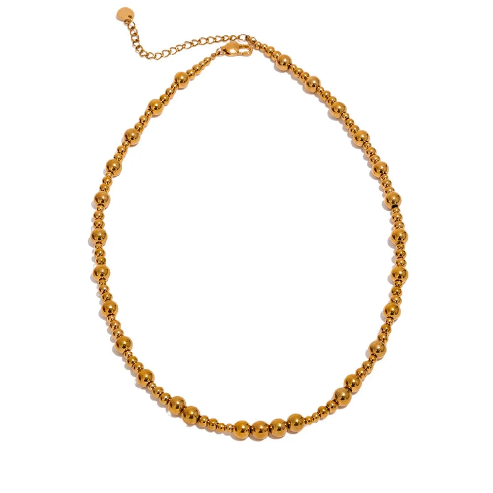 Bellartini Gold Beads Chain Necklace WP Venice