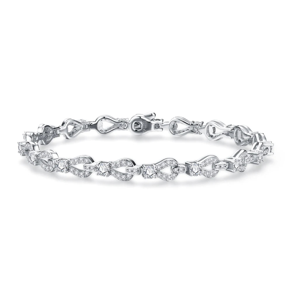 Bellartini  925 Sterling Silver Moissanite Bracelet