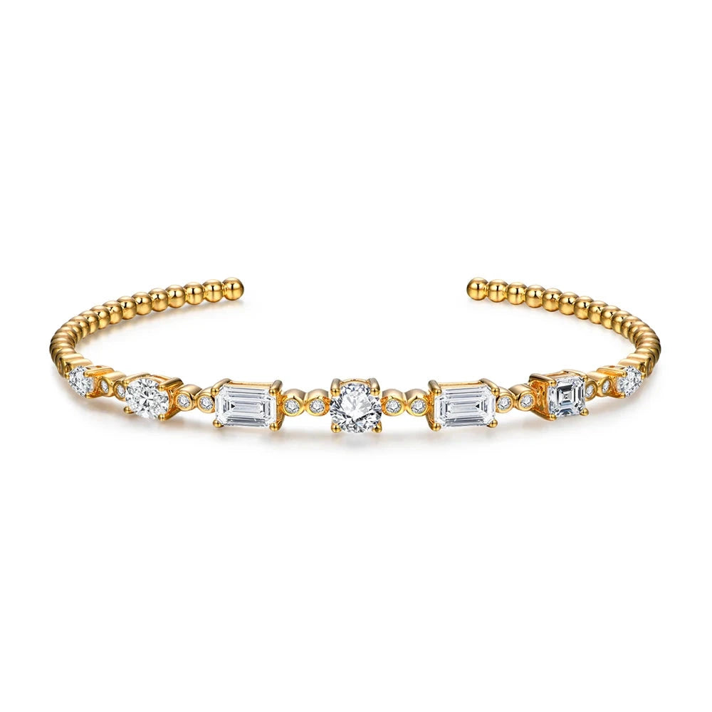 Bellartini Gold S925 Sterling Silver Luxury Moissanite Bracelet D Color