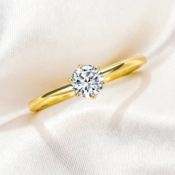 Bellartini Milan 0.5 Carat Moissanite D Color Solid 925 Sterling Silver Ring