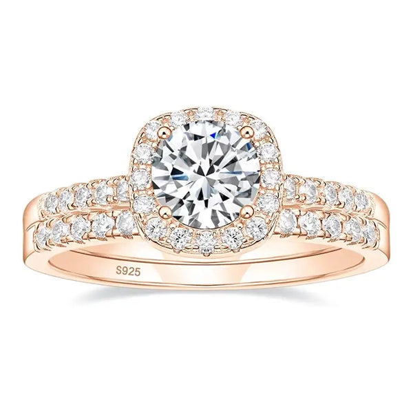 Bellartini Verona 1.25CT 925 Sterling Silver Bridal Rings Sets