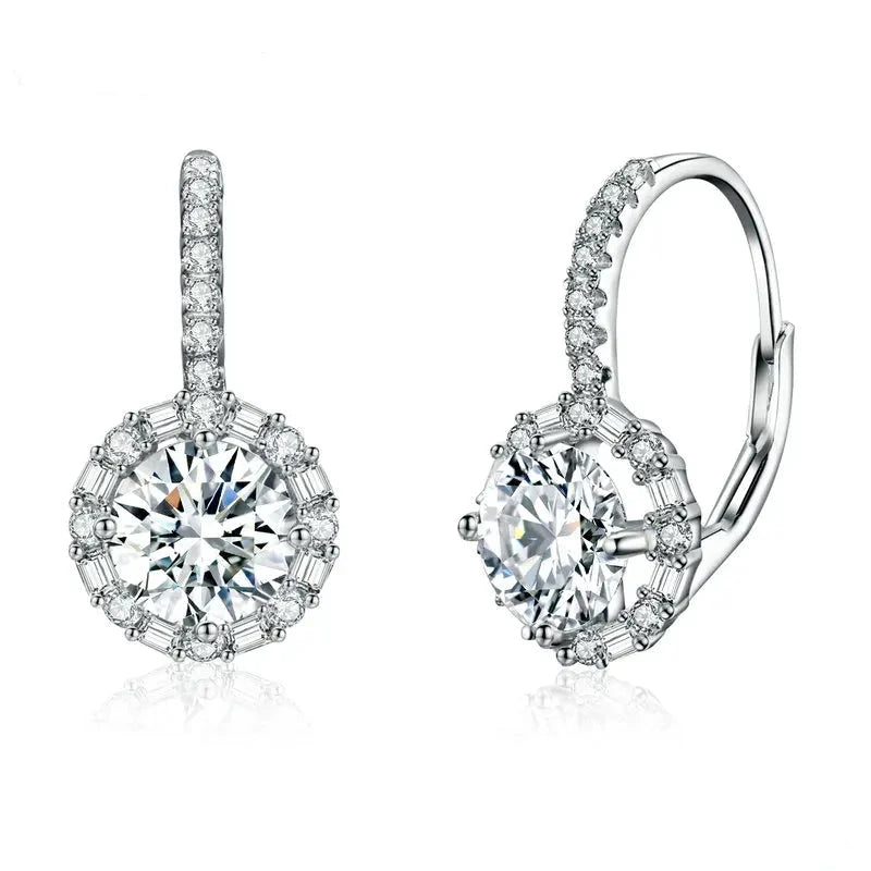 Bellartini 925 Sterling Silver Classic Moissanite Earrings