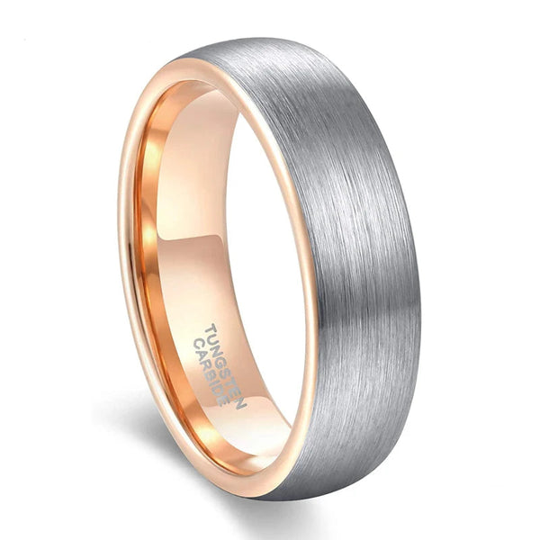 Bellartini Trieste Silver and Black Tungsten Ring for Men