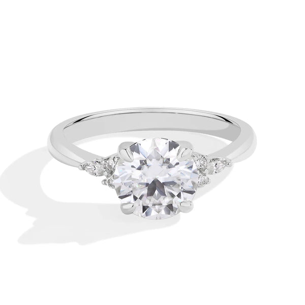 Bellartini 10K 14K 18K Gold Round Cut 2.0CT Moissanite Ring