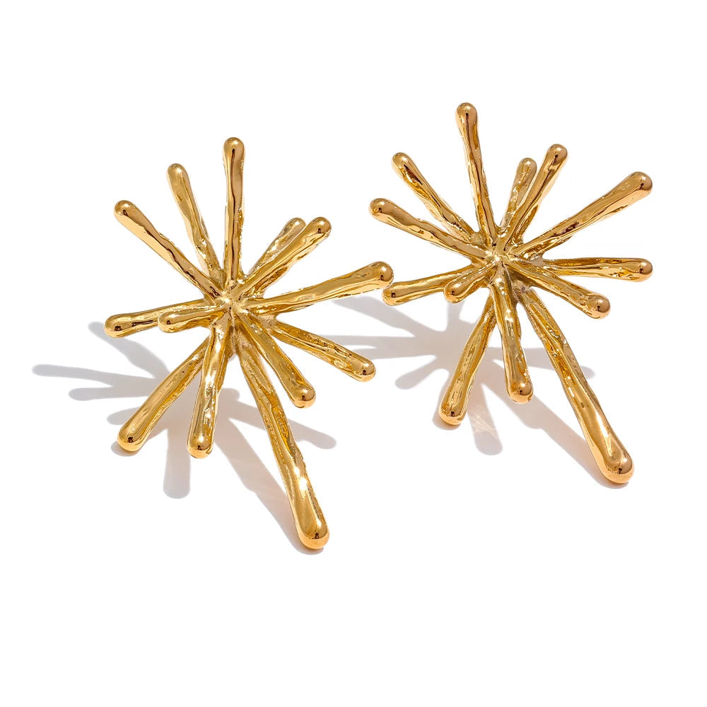 Bellartini Siena 18k Gold Firework Stud Earrings WP