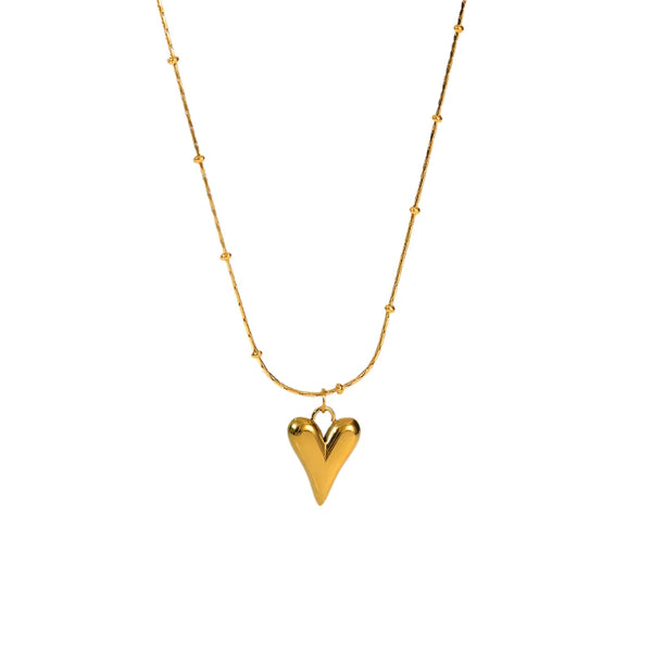 Bellartini Gold Heart Pendant Chain Necklace WP