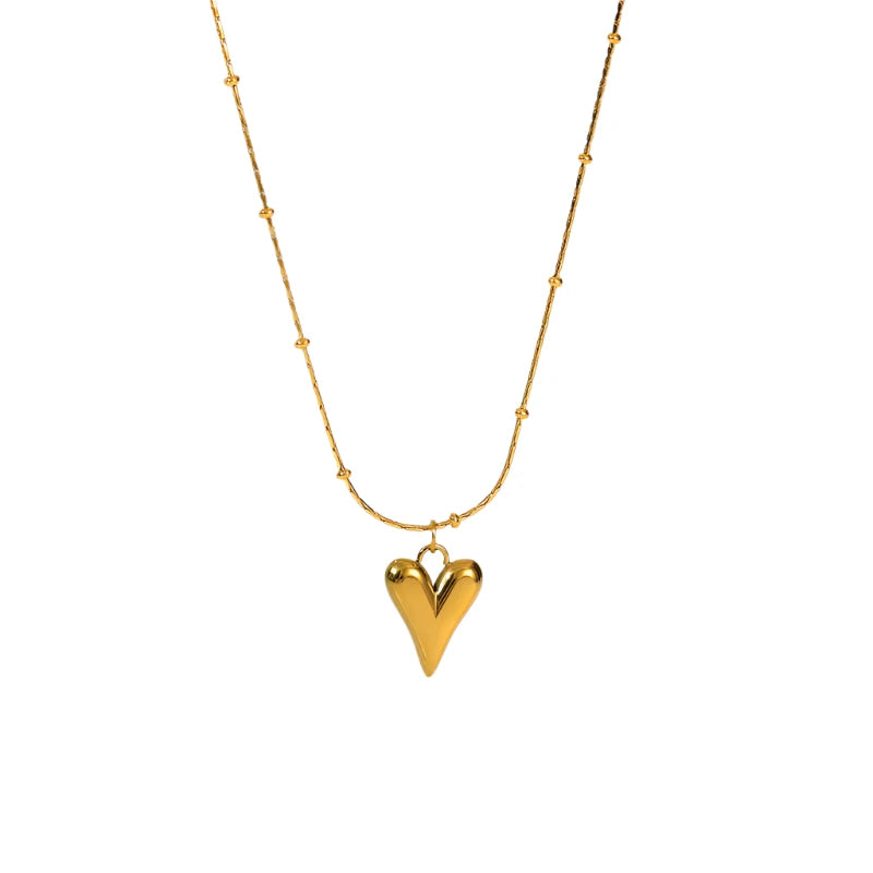 Bellartini Gold Heart Pendant Chain Necklace WP