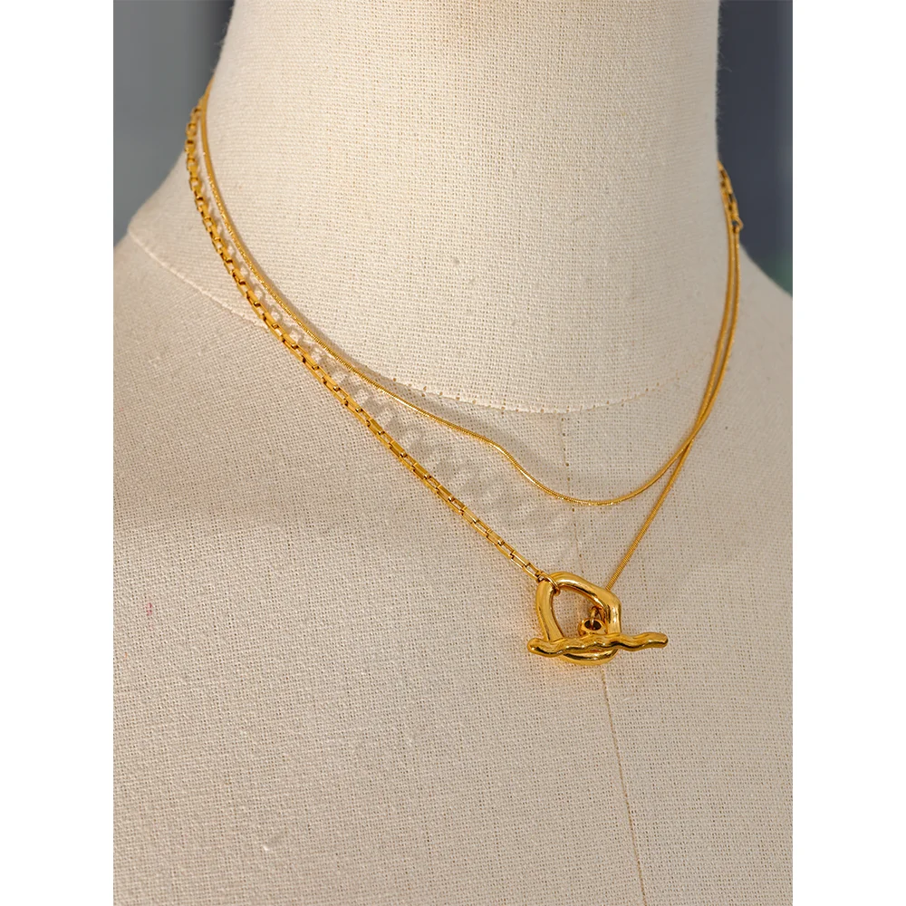 Bellartini Gold Double Layered Overlay Necklace WP