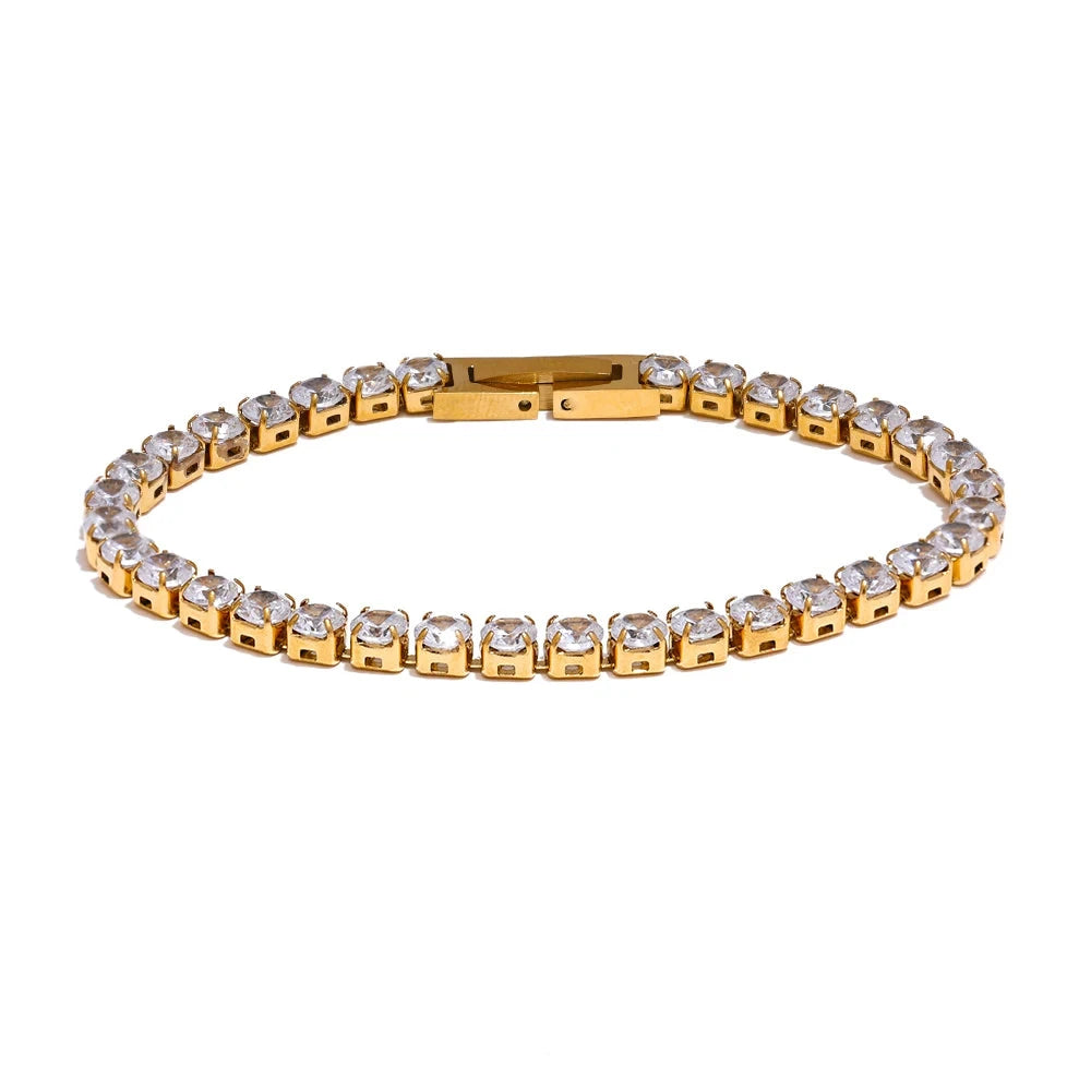 Bellartini Gold 4mm Bracelet Bangle Exquisite Premium