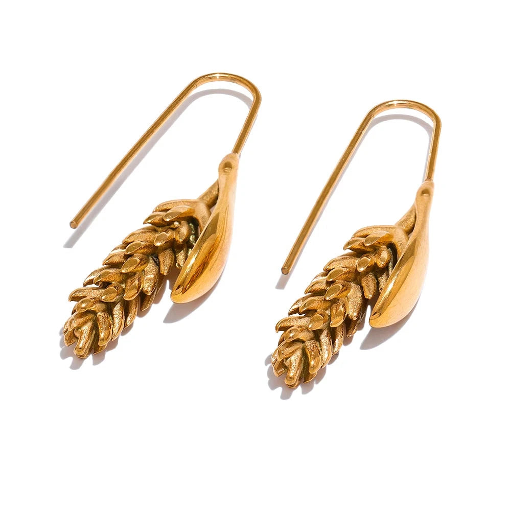 Bellartini 18K Gold Ear of Wheat Earrings WP