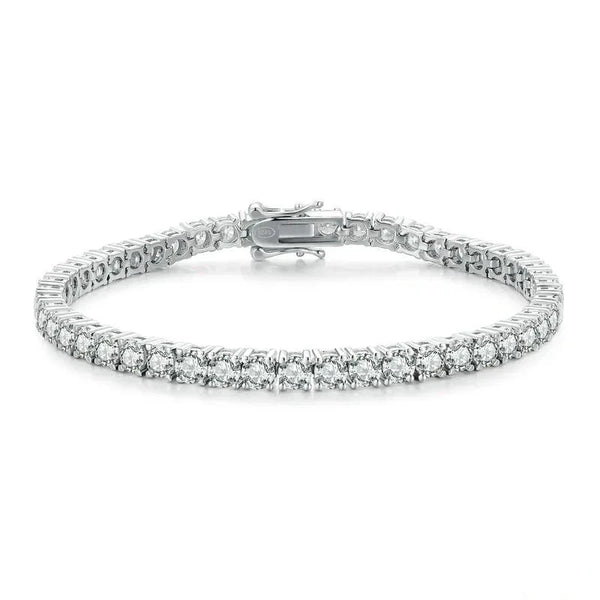 Bellartini Moissanite Bracelet 925 Sterling Silver Diamond Classic Platinum