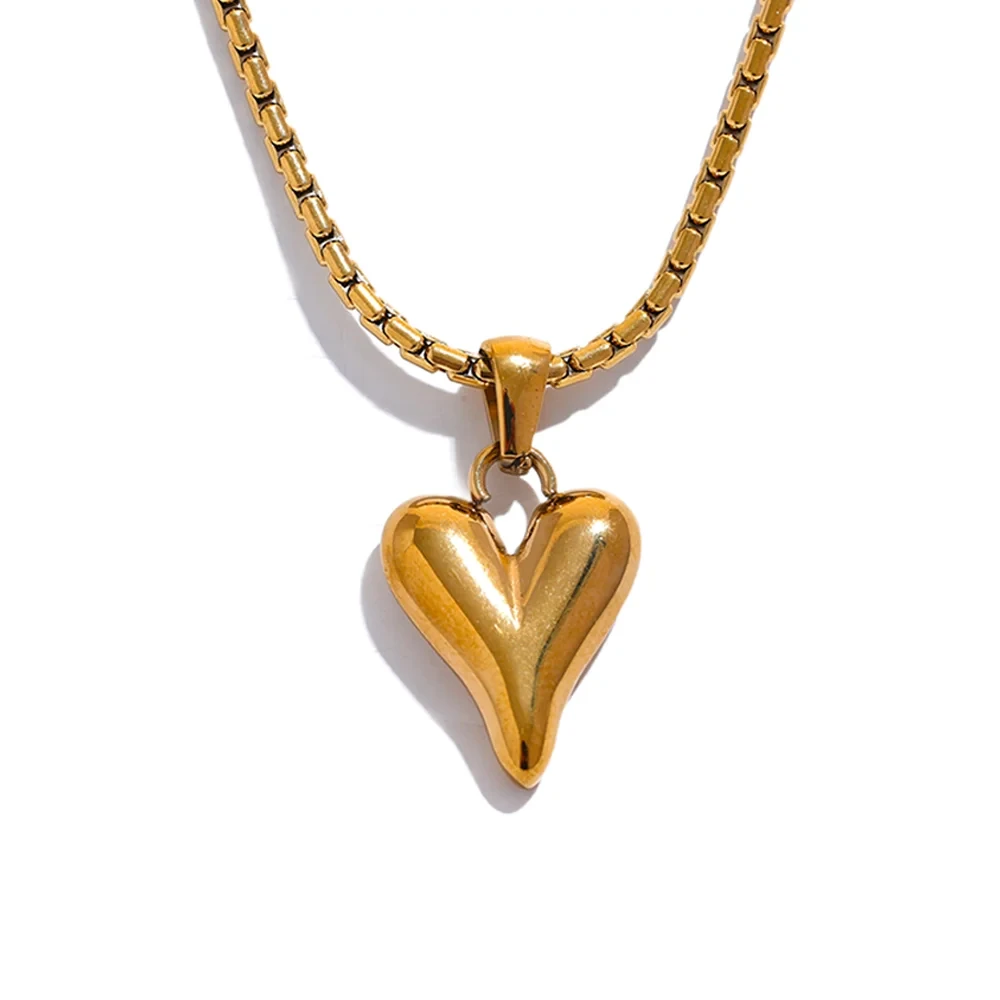 Bellartini Gold Heart Love Pendant Necklace