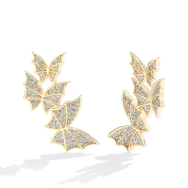 Bellartini Palermo Lab Diamond 925 Sterling Silver 18K Gold earring