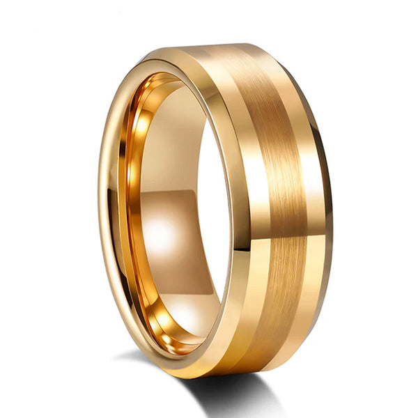 Bellartini Vicenza Gold Tungsten Ring for Men